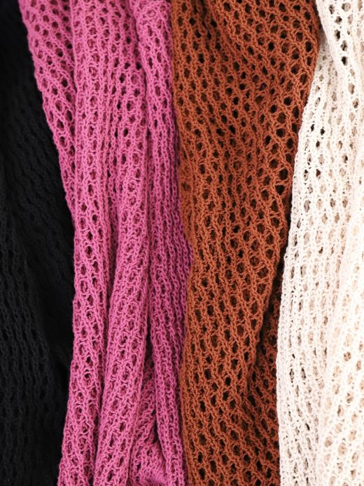 AMBERGLEAM MESH KNIT COTTON V NECK / 4colors