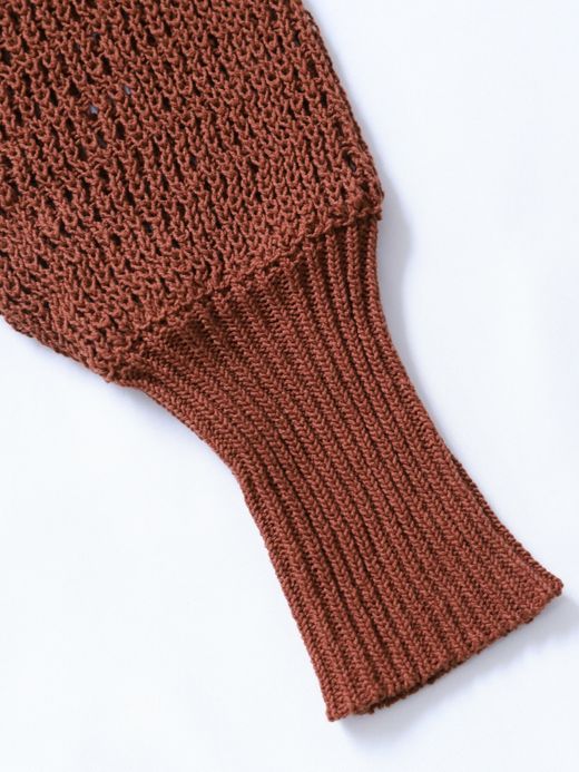 AMBERGLEAM MESH KNIT COTTON V NECK / 4colors