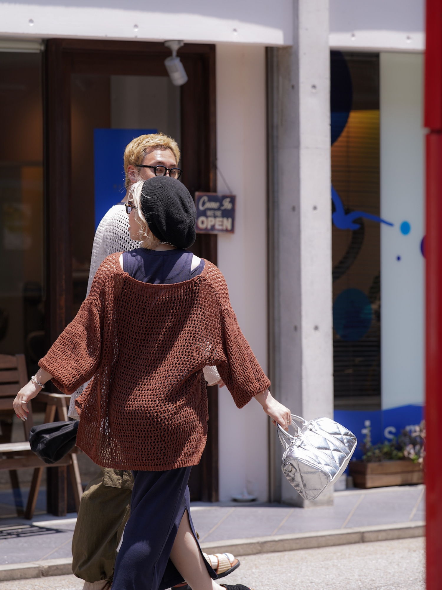 AMBERGLEAM MESH KNIT COTTON V NECK / 4colors | FLATBUSH