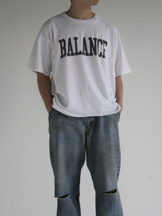 ANACHRONORM COLLEGE PRINT S/S T-S / White