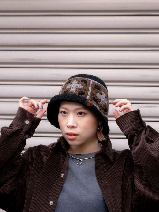 VOO CROSS WOVEN HAT / Black