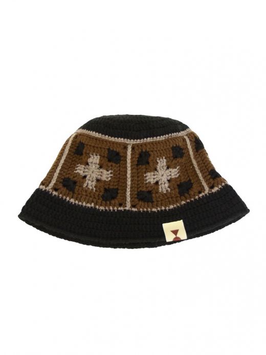 VOO CROSS WOVEN HAT / Black