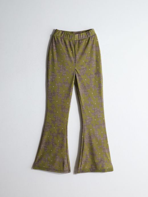 AMBERGLEAM FLOWER CUT FLARE PANTS / 3colors