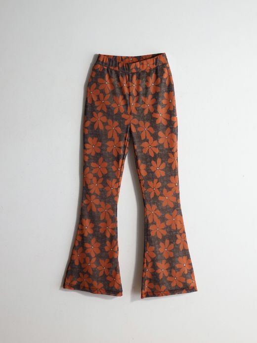 AMBERGLEAM FLOWER CUT FLARE PANTS / 3colors