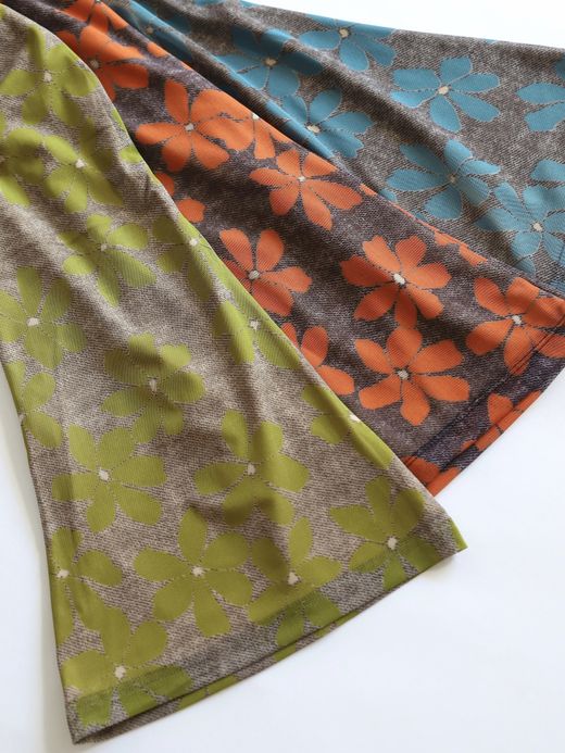 AMBERGLEAM FLOWER CUT FLARE PANTS / 3colors