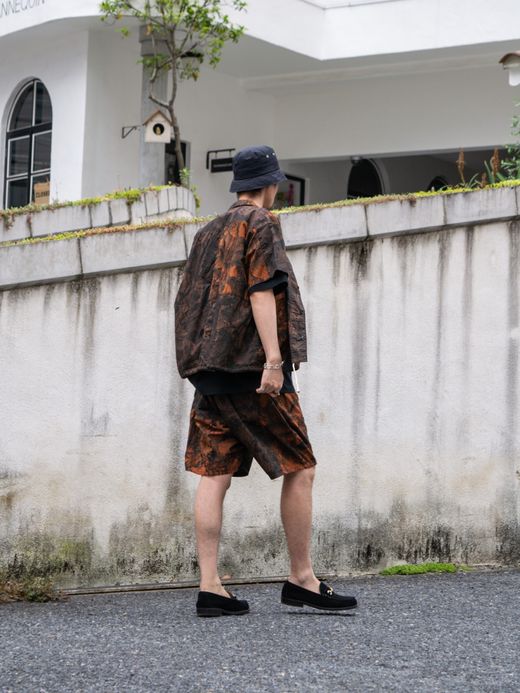 ANACHRONORM PATCH WORK S/S COVERALL SHIRT / Orange