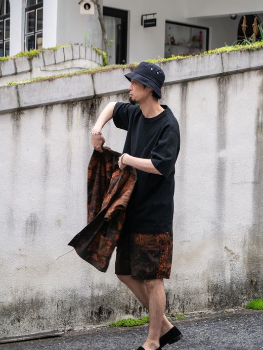 ANACHRONORM PATCH WORK S/S COVERALL SHIRT / Orange