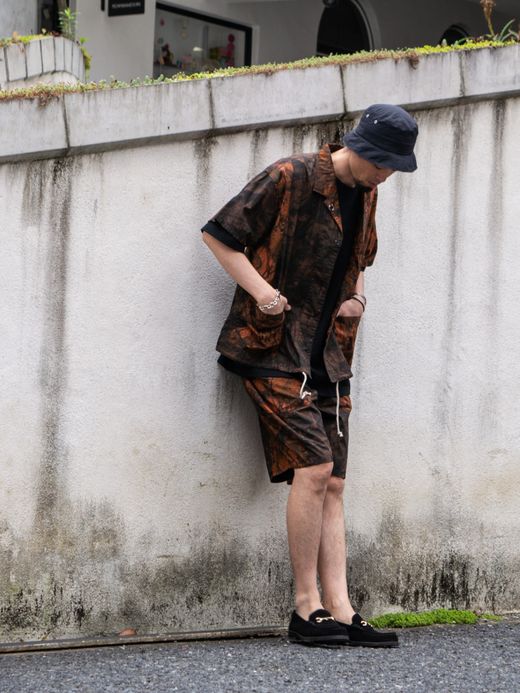 ANACHRONORM PATCH WORK S/S COVERALL SHIRT / Orange