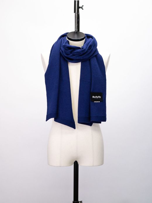 ROTOTO COTTON CASHMERE MUFFLER / Blue
