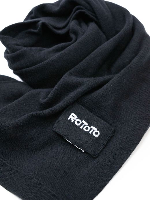 ROTOTO COTTON CASHMERE MUFFLER / Black