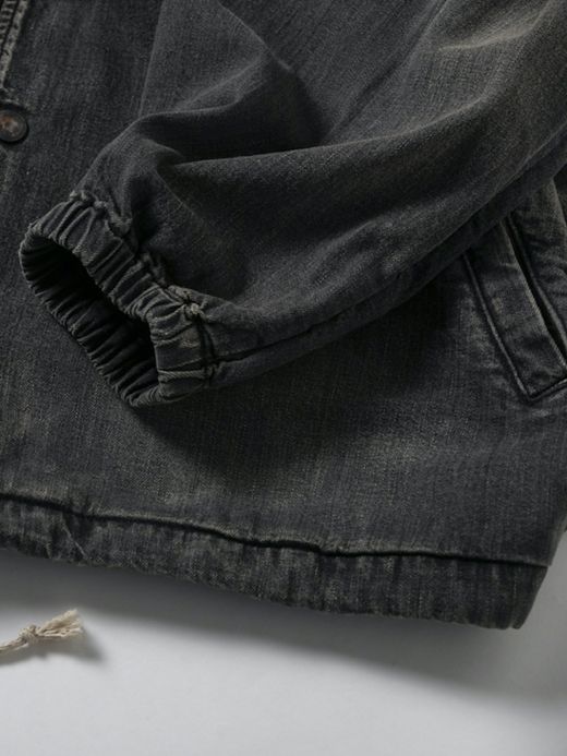 ANACHRONORM DENIM COACH JACKET / Black