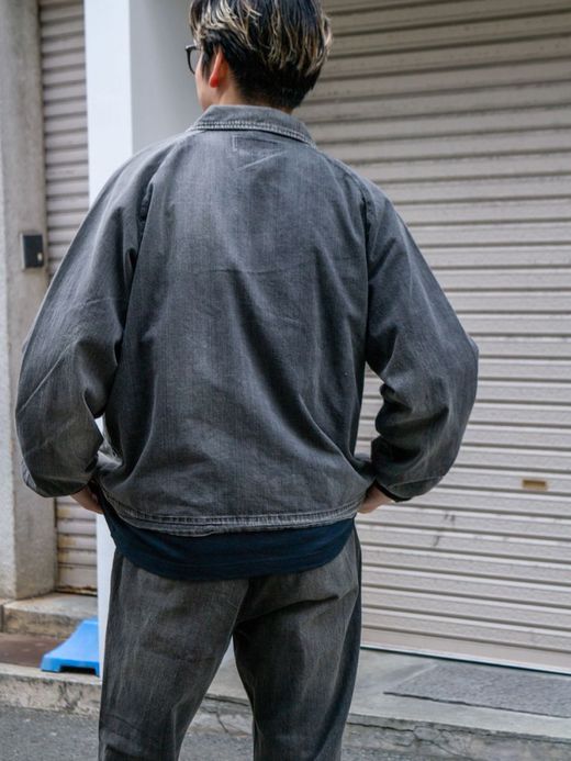 ANACHRONORM DENIM COACH JACKET / Black