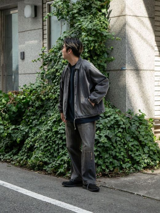 ANACHRONORM DENIM COACH JACKET / Black