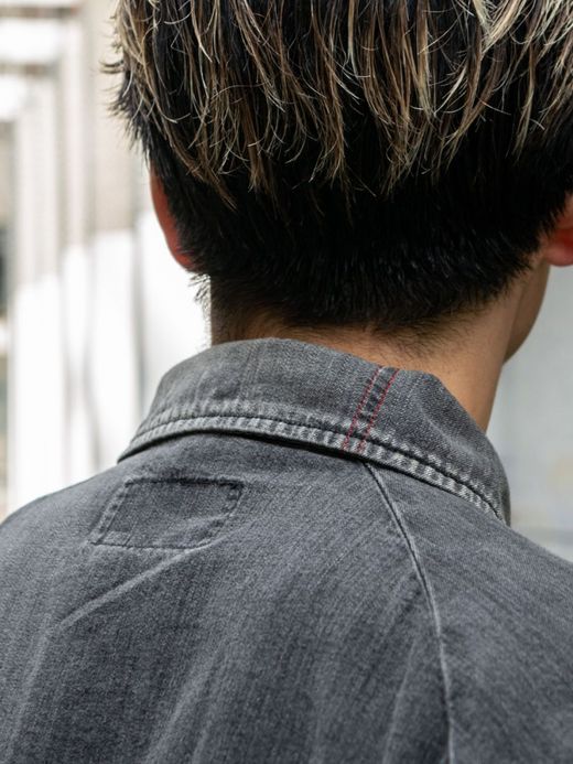 ANACHRONORM DENIM COACH JACKET / Black