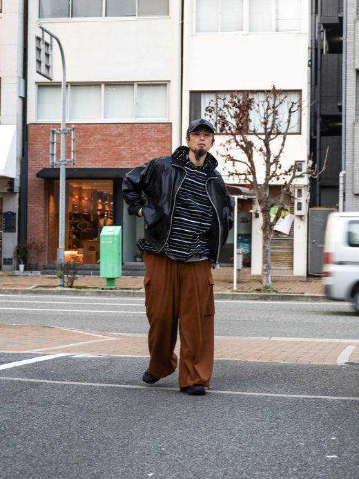 AMBERGLEAM FABRIC REVERSIBLE BLOUSON / Black