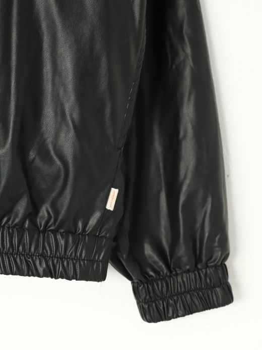 AMBERGLEAM FABRIC REVERSIBLE BLOUSON / Black