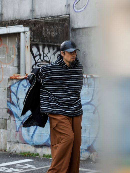 AMBERGLEAM FABRIC REVERSIBLE BLOUSON / Black