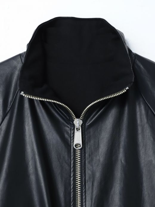 AMBERGLEAM FABRIC REVERSIBLE BLOUSON / Black