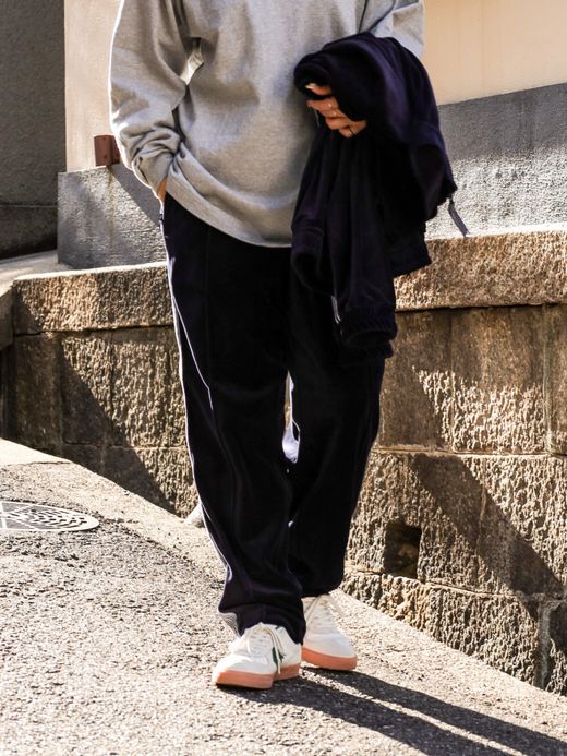 S.F.C VELOUR TRACK PANTS / Navy