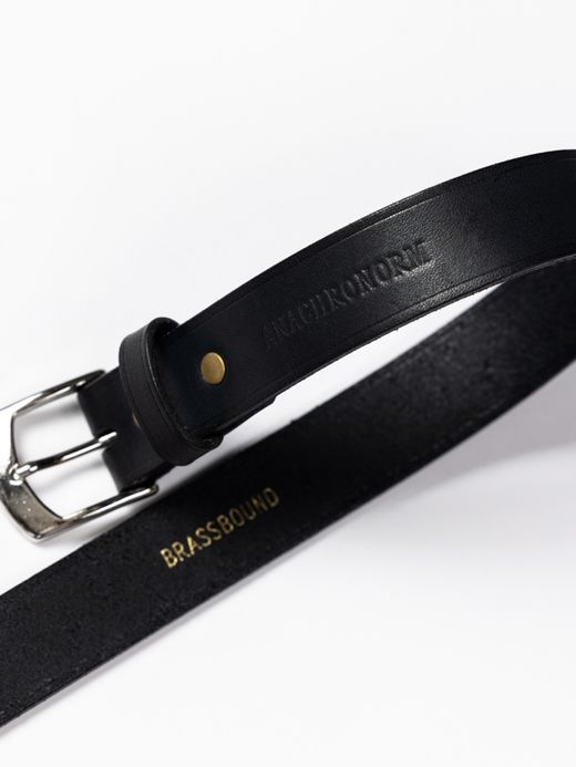 ANACHRONORM PINBUCKLE RING LEATHER BELT / Black