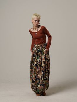 BALLOON HYBRID DRESS / Camouflage