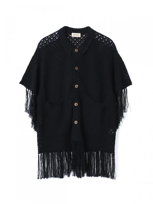AMBERGLEAM FRINGE COTTON KNIT SHIRTS / 4colors