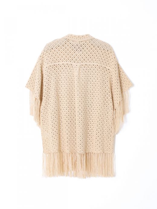 AMBERGLEAM FRINGE COTTON KNIT SHIRTS / 4colors