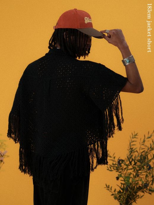 AMBERGLEAM FRINGE COTTON KNIT SHIRTS / 4colors