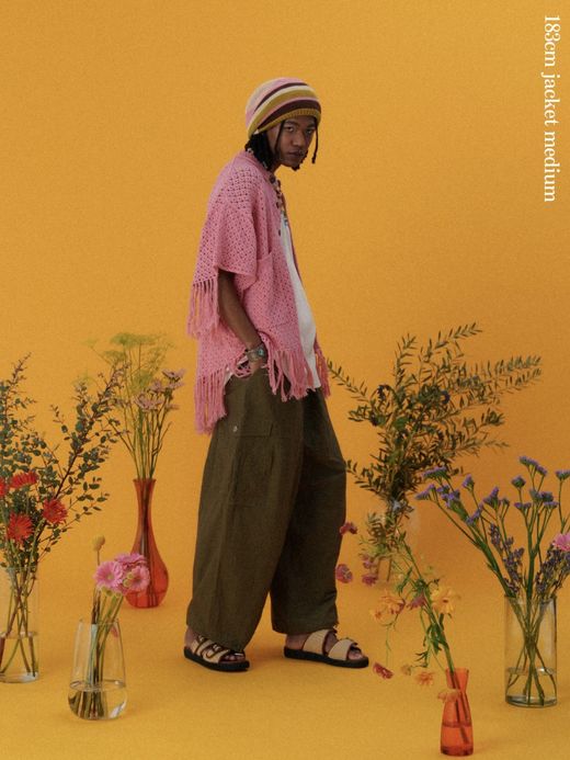 AMBERGLEAM FRINGE COTTON KNIT SHIRTS / 4colors