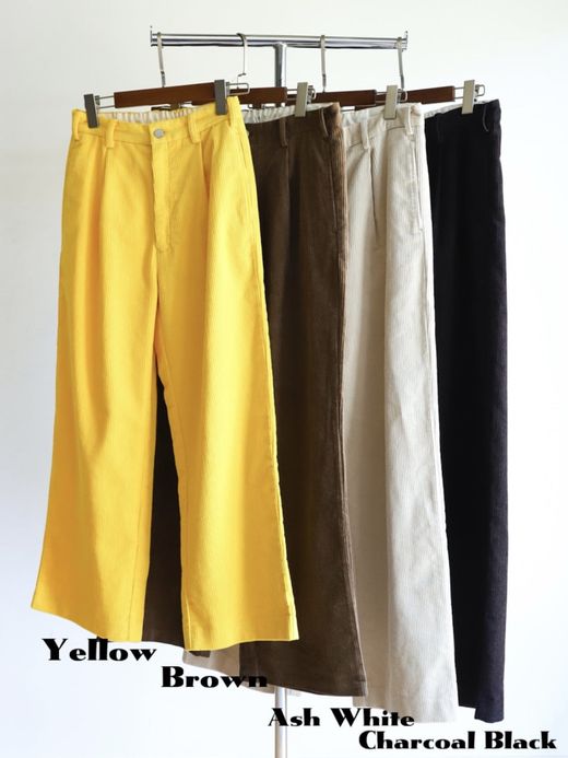 AMBERGLEAM CORDUROY TUCK PANTS / 4colors