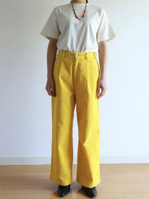 AMBERGLEAM CORDUROY TUCK PANTS / 4colors