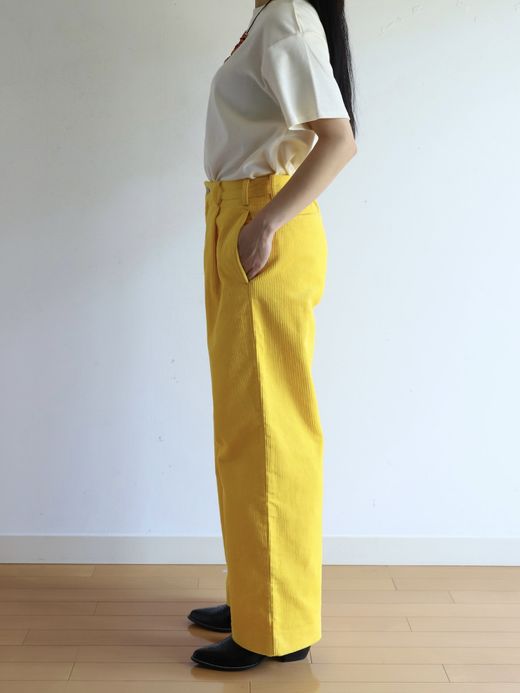 AMBERGLEAM CORDUROY TUCK PANTS / 4colors