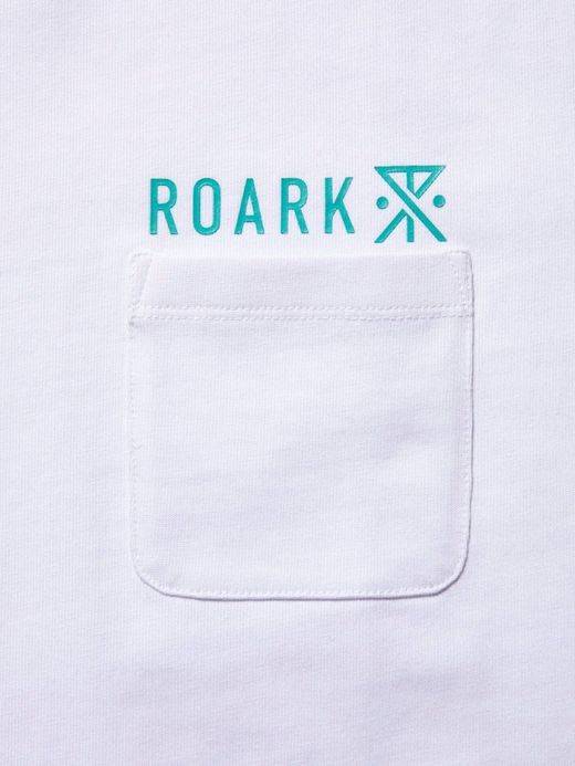 ROARK REVIVAL "LOGO" 9.3oz H/W L/S POCKET TEE / White
