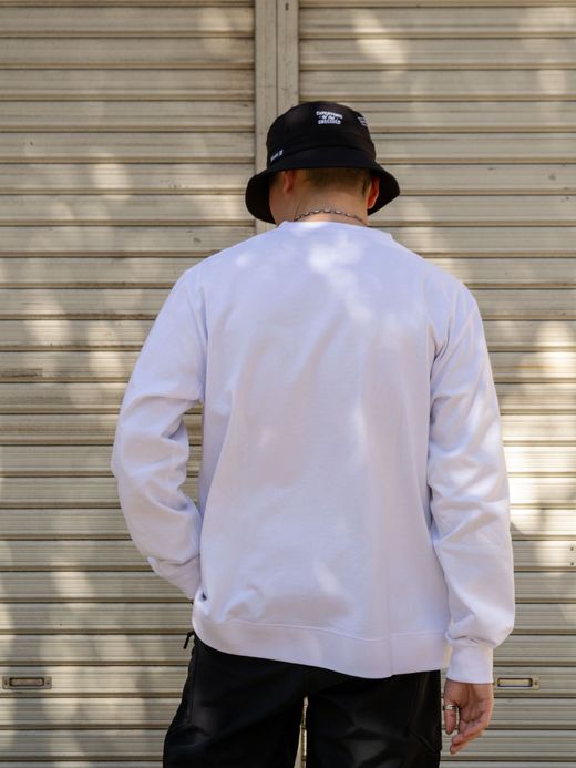 ROARK REVIVAL "LOGO" 9.3oz H/W L/S POCKET TEE / White
