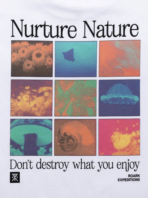 ROARK REVIVAL "NURTURE NATURE" L/S TEE / White