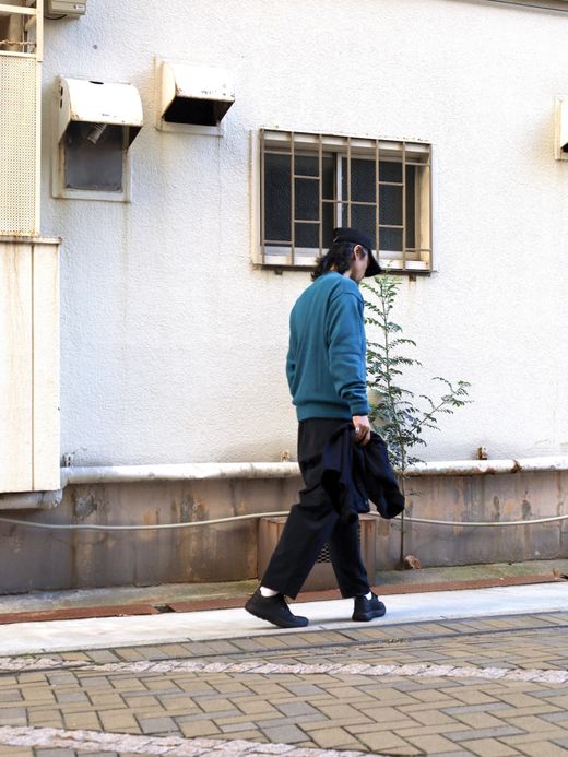 organicsta ORGANIC COTTON LINKING CREWNECK SWEATER / Pacific