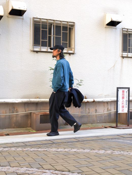 organicsta ORGANIC COTTON LINKING CREWNECK SWEATER / Pacific