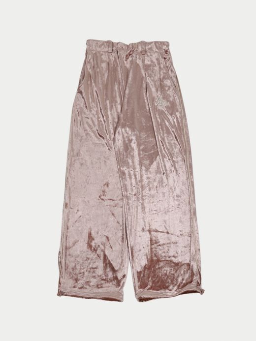 AMBERGLEAM CLASH VELOUR GATHERED PANTS / 3colors