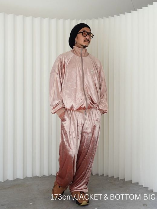 AMBERGLEAM CLASH VELOUR GATHERED PANTS / 3colors