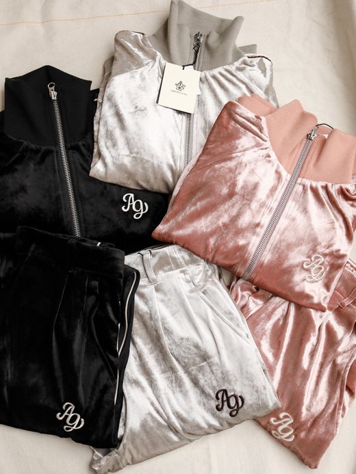 AMBERGLEAM CLASH VELOUR GATHERED PANTS / 3colors