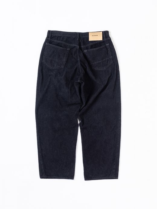 ANACHRONORM SULFUR DYED CORDUROY 5P WIDE PANTS / Sulfur black
