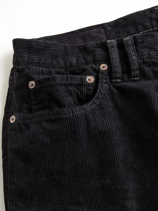 ANACHRONORM SULFUR DYED CORDUROY 5P WIDE PANTS / Sulfur black