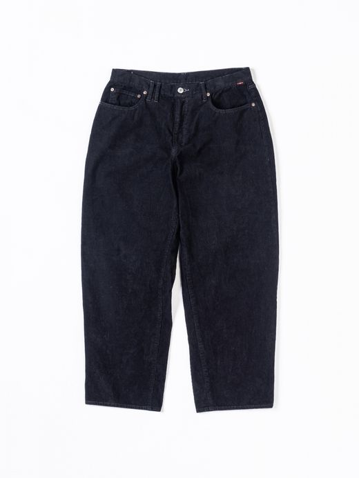 ANACHRONORM SULFUR DYED CORDUROY 5P WIDE PANTS / Sulfur black