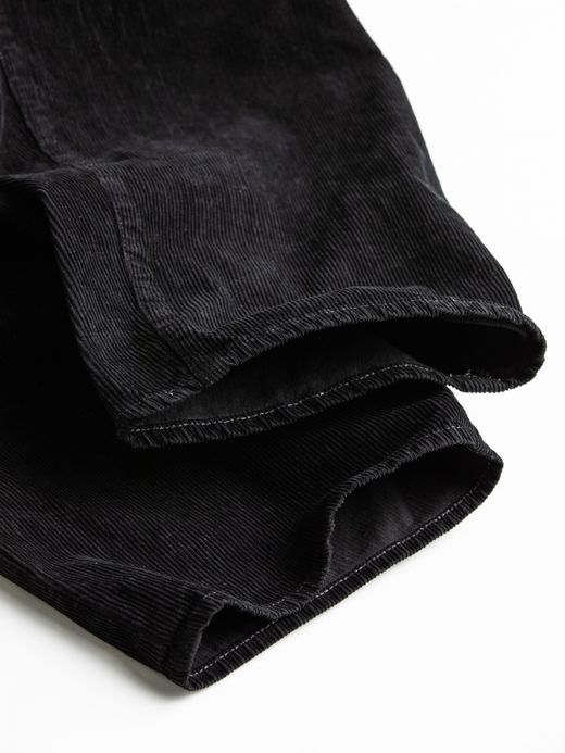 ANACHRONORM SULFUR DYED CORDUROY 5P WIDE PANTS / Sulfur black