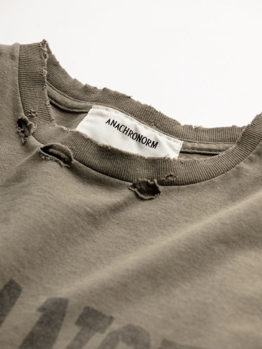 ANACHRONORM BALANCE PRINT DAMAGE S/S T-S / Khaki