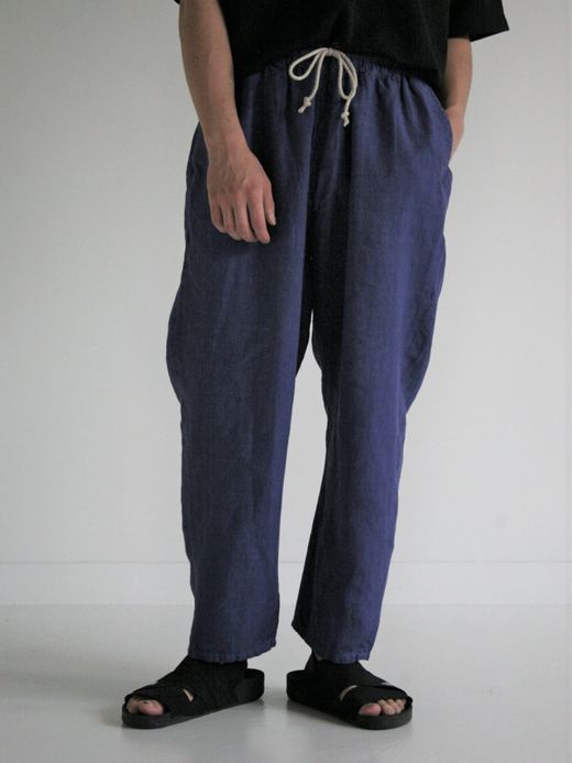 ANACHRONORM OVER DYE TAPERED EASY PANTS / Blue