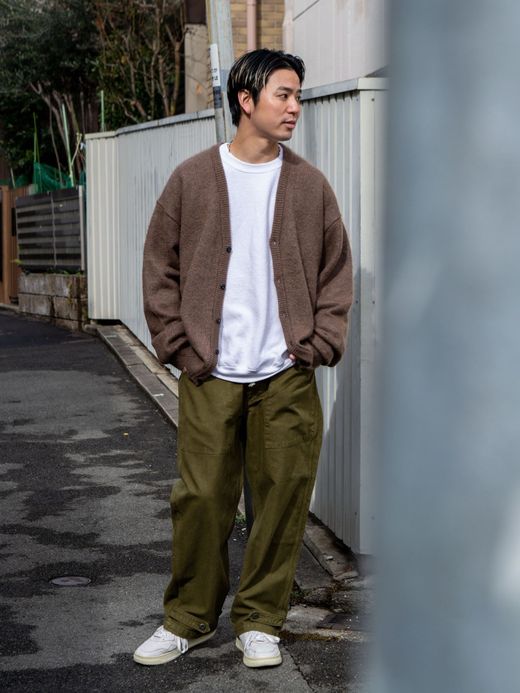 ANACHRONORM MILITARY WIDE EASY PANTS / Olive