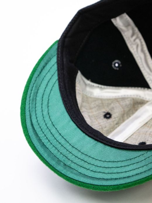 FLATBUSH Select "FLATBUSH"×"EBBETS FIELD FLANNELS" BASEBALL CAP / Black×green(FLATBUSH exclusive model)