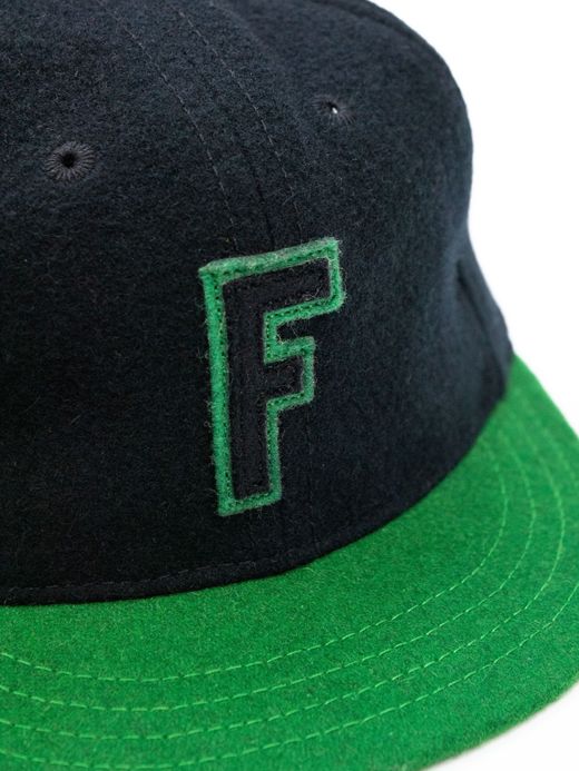 FLATBUSH Select "FLATBUSH"×"EBBETS FIELD FLANNELS" BASEBALL CAP / Black×green(FLATBUSH exclusive model)