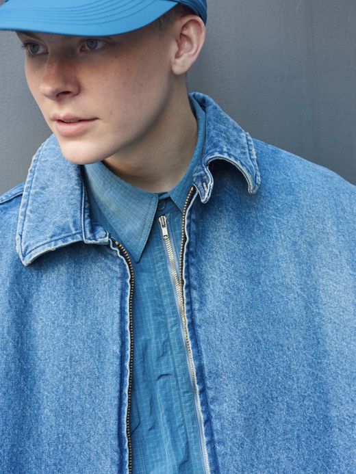S.F.C WASHED DENIM JACKET / Washed blue